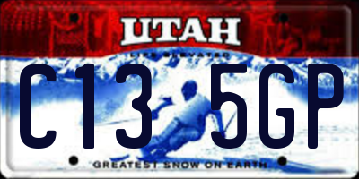 UT license plate C135GP