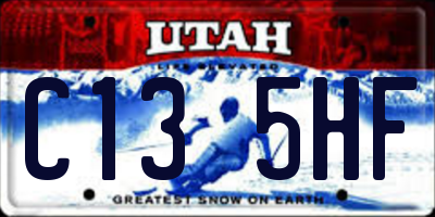 UT license plate C135HF