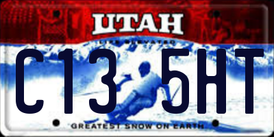 UT license plate C135HT