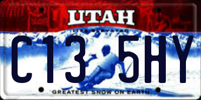 UT license plate C135HY