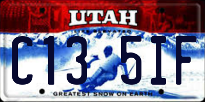 UT license plate C135IF