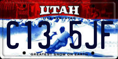 UT license plate C135JF