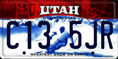 UT license plate C135JR