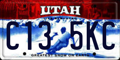 UT license plate C135KC