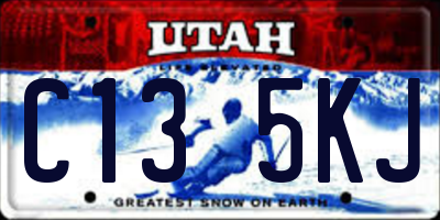 UT license plate C135KJ
