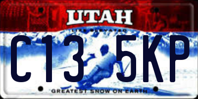UT license plate C135KP