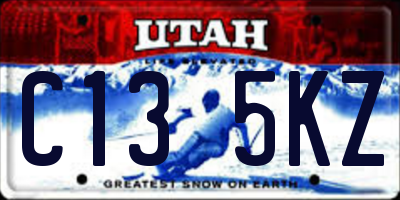 UT license plate C135KZ