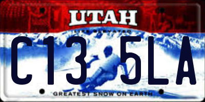 UT license plate C135LA