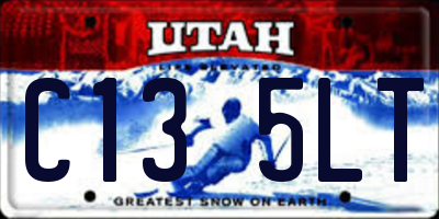 UT license plate C135LT