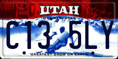 UT license plate C135LY