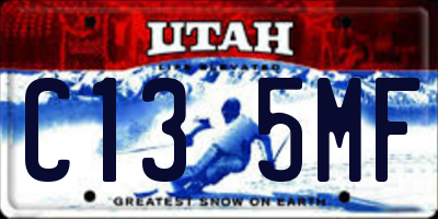 UT license plate C135MF