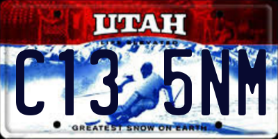 UT license plate C135NM