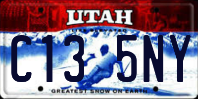 UT license plate C135NY