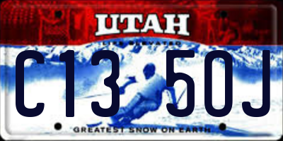 UT license plate C135OJ