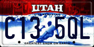 UT license plate C135QL