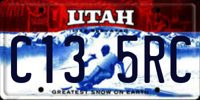 UT license plate C135RC