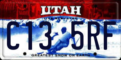 UT license plate C135RF