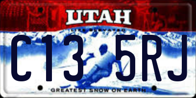 UT license plate C135RJ