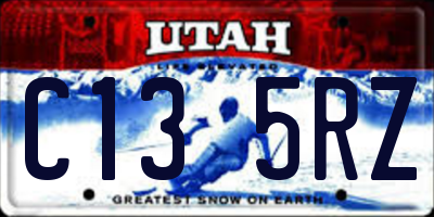UT license plate C135RZ