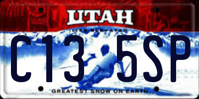 UT license plate C135SP