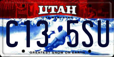 UT license plate C135SU