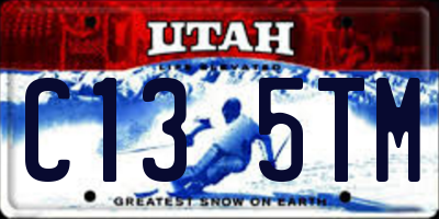 UT license plate C135TM