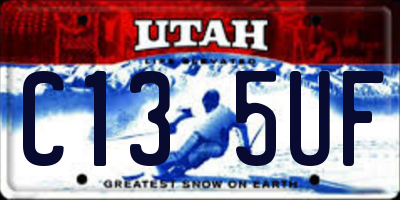 UT license plate C135UF