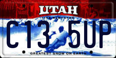 UT license plate C135UP