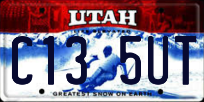 UT license plate C135UT