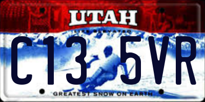 UT license plate C135VR
