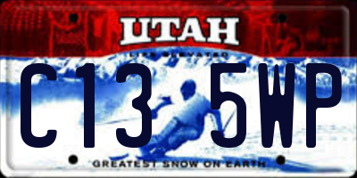 UT license plate C135WP