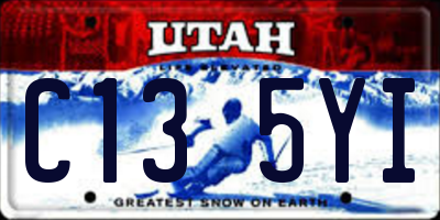 UT license plate C135YI
