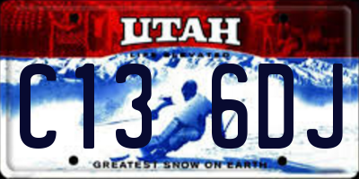 UT license plate C136DJ