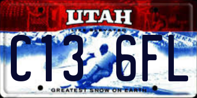 UT license plate C136FL