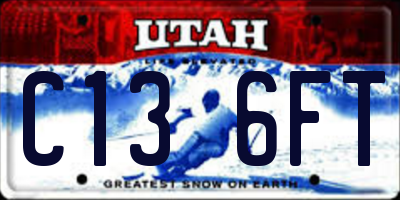 UT license plate C136FT