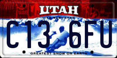 UT license plate C136FU