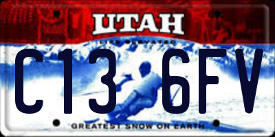 UT license plate C136FV