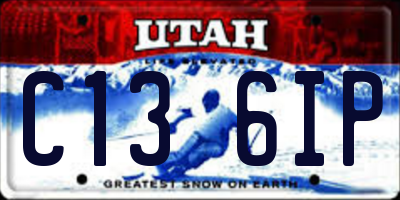 UT license plate C136IP