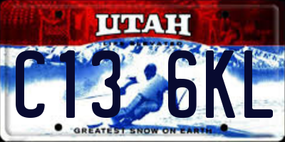 UT license plate C136KL