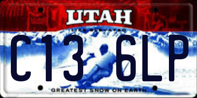 UT license plate C136LP