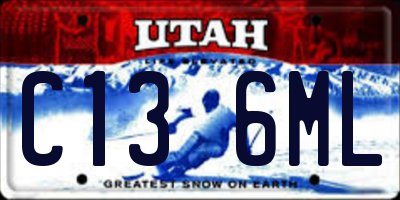 UT license plate C136ML