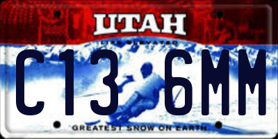 UT license plate C136MM