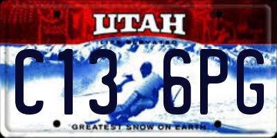 UT license plate C136PG