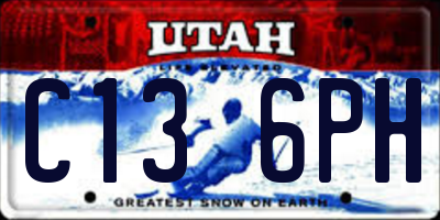 UT license plate C136PH