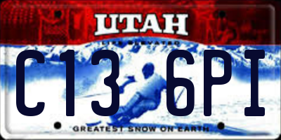 UT license plate C136PI