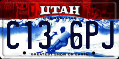 UT license plate C136PJ
