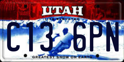 UT license plate C136PN