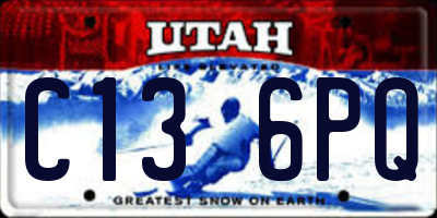 UT license plate C136PQ
