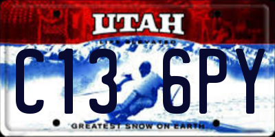 UT license plate C136PY
