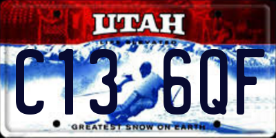 UT license plate C136QF